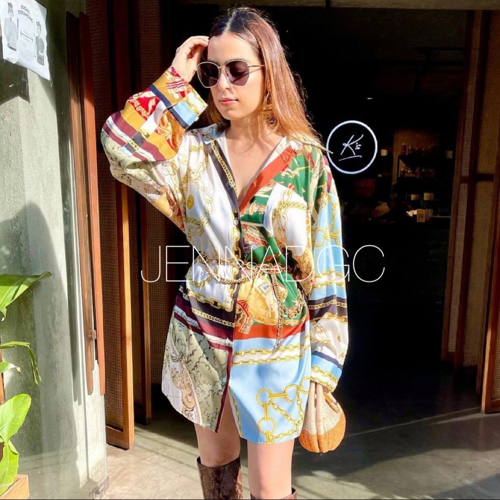 NWT Zara oversized patchwork shirt - Picture 16 of 17